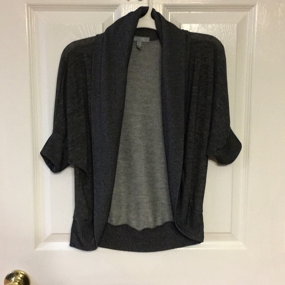 Black and grey striped cardigan